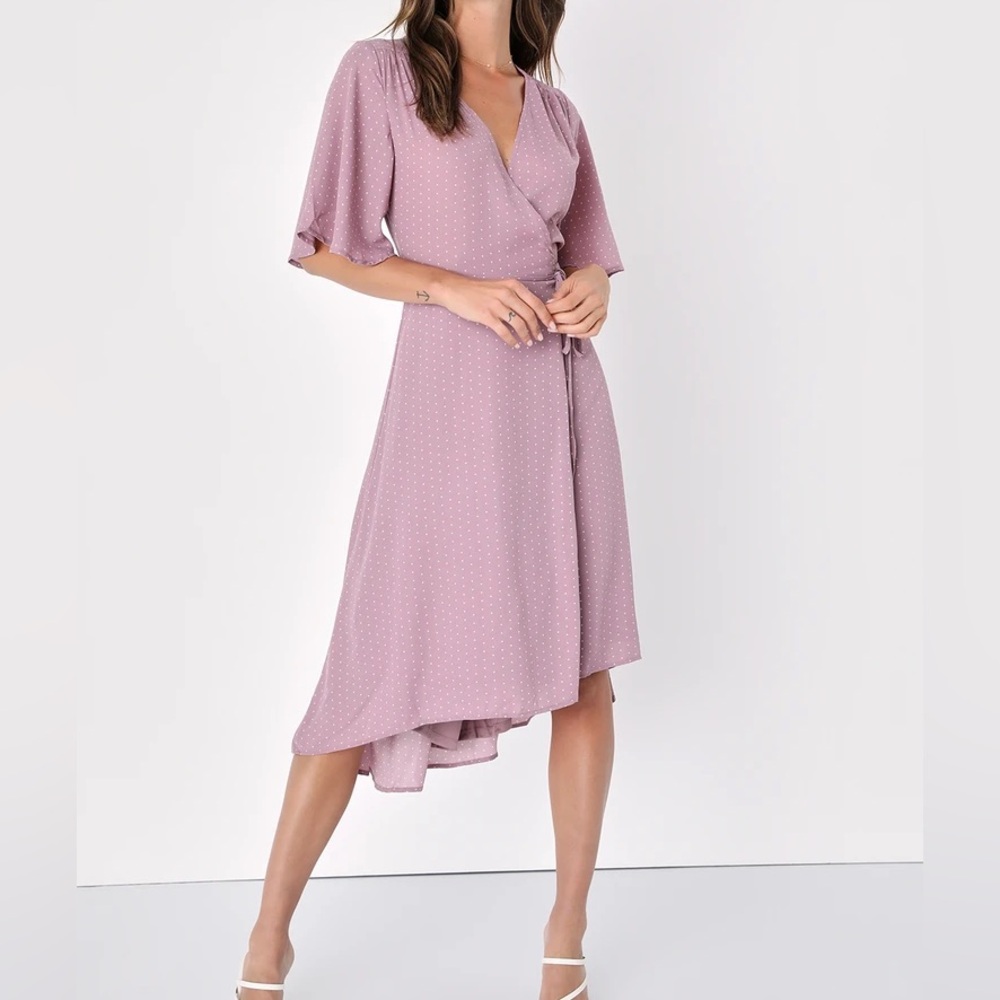 Lulu's Mauve Midi Dress - S